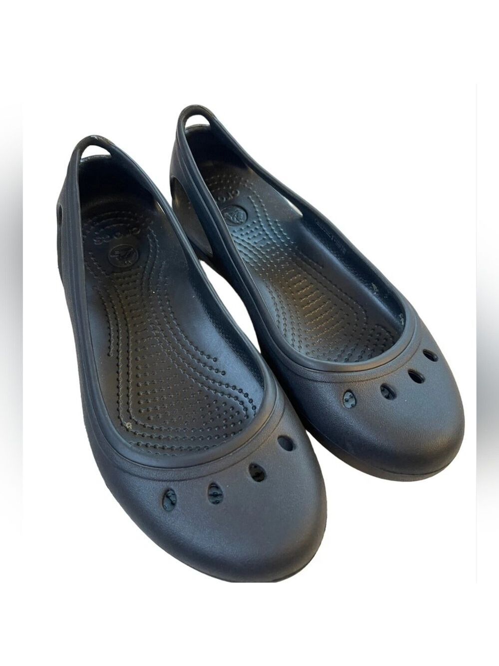 CROCS KADEE BLACK FLATS, WOMENS